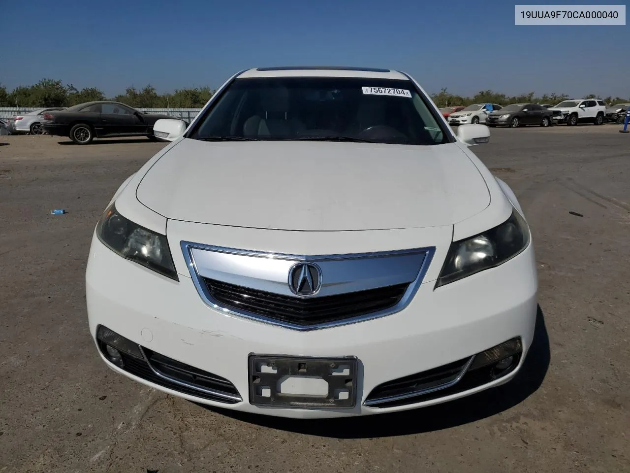 2012 Acura Tl VIN: 19UUA9F70CA000040 Lot: 75672704