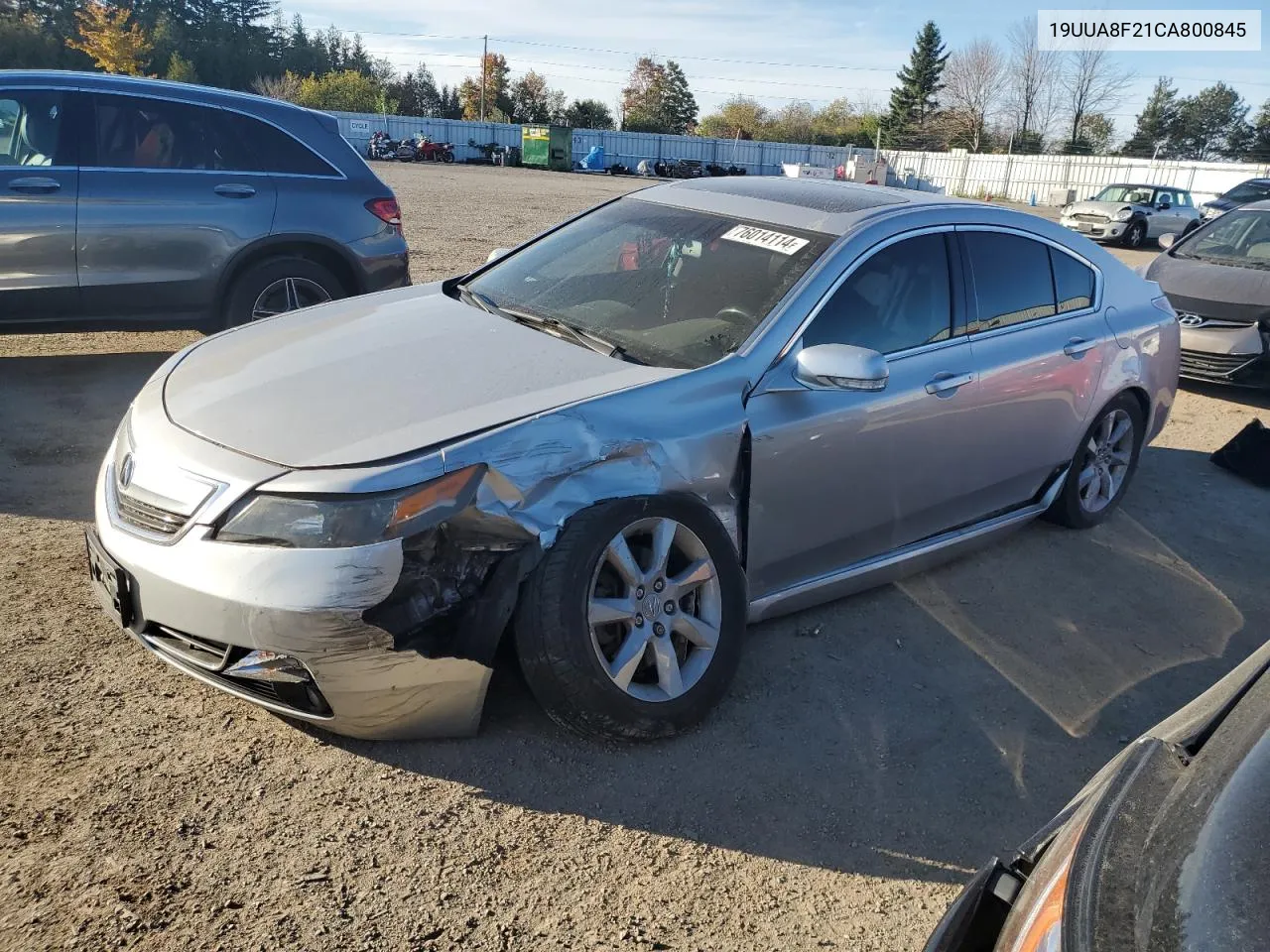 2012 Acura Tl VIN: 19UUA8F21CA800845 Lot: 76014114