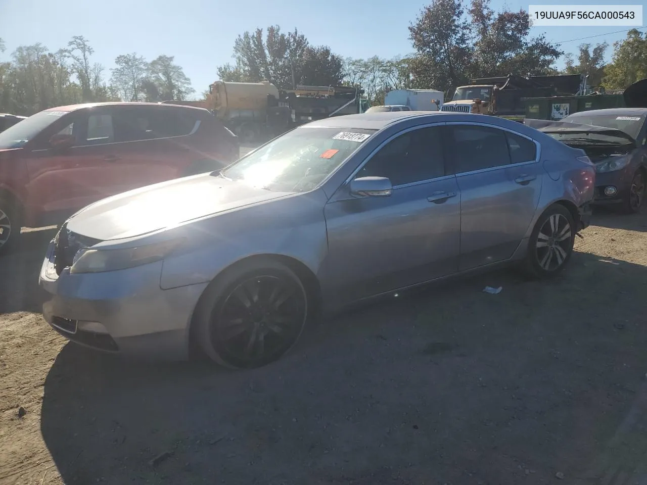 2012 Acura Tl VIN: 19UUA9F56CA000543 Lot: 76913774