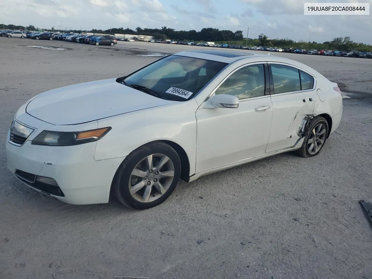 2012 Acura Tl VIN: 19UUA8F20CA008444 Lot: 78994564