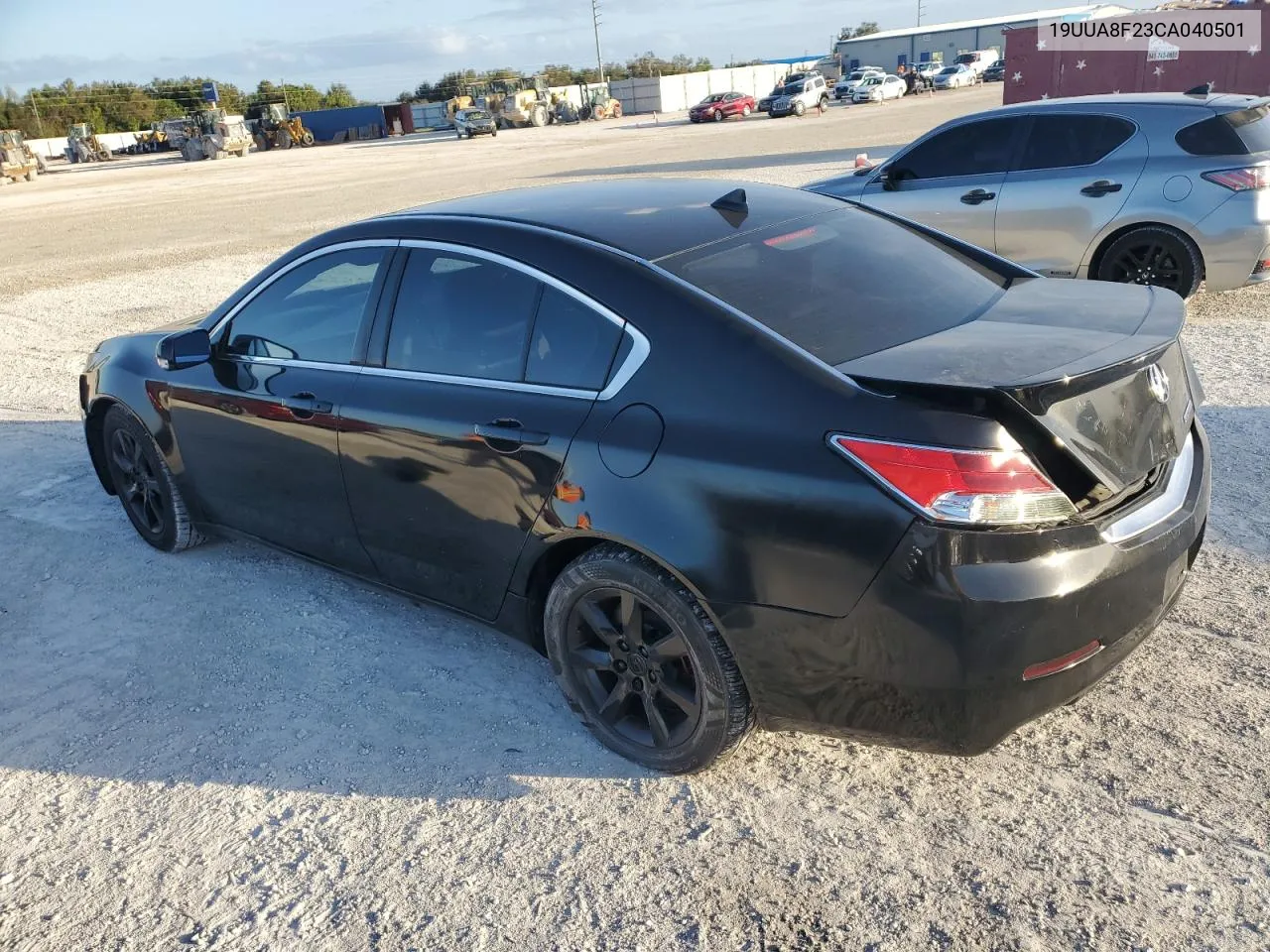 2012 Acura Tl VIN: 19UUA8F23CA040501 Lot: 80697594