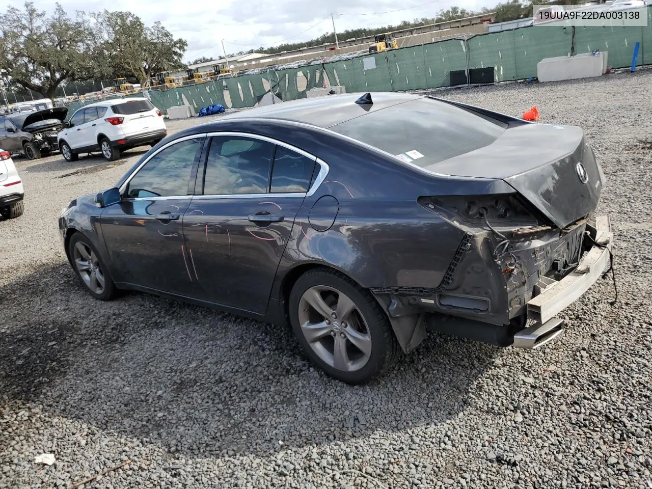 2013 Acura Tl VIN: 19UUA9F22DA003138 Lot: 78419404