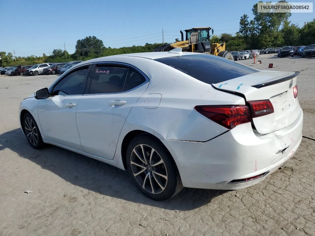 19UUB2F58GA008542 2016 Acura Tlx Tech