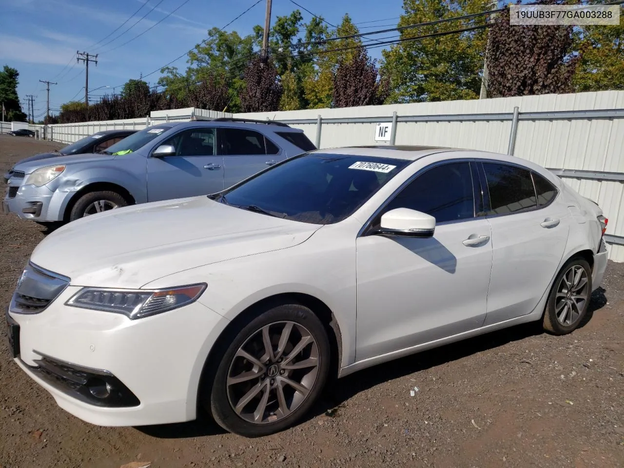 2016 Acura Tlx Advance VIN: 19UUB3F77GA003288 Lot: 70760644