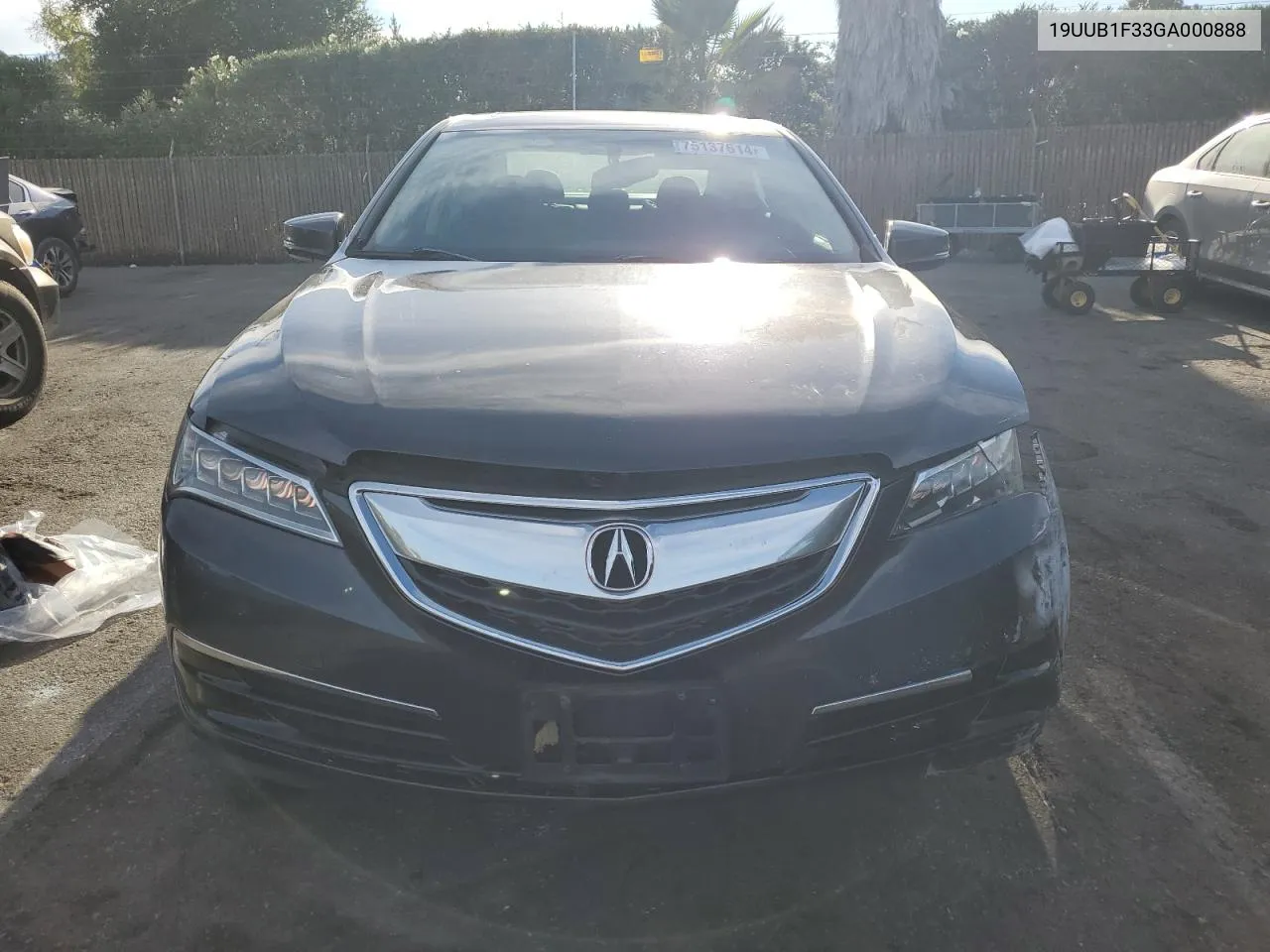 2016 Acura Tlx VIN: 19UUB1F33GA000888 Lot: 75137614