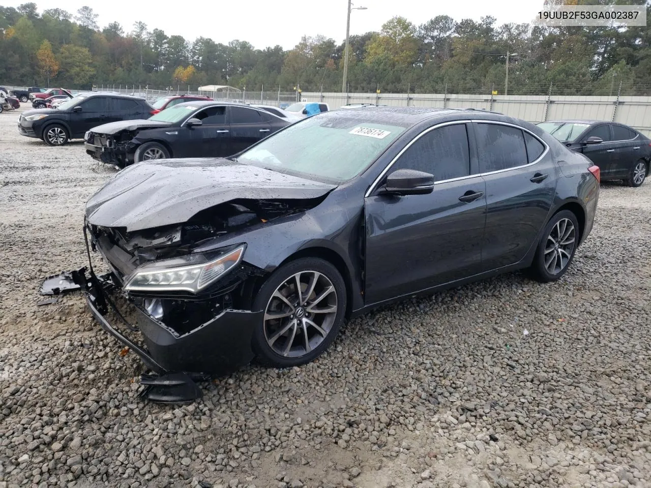 2016 Acura Tlx Tech VIN: 19UUB2F53GA002387 Lot: 78736174