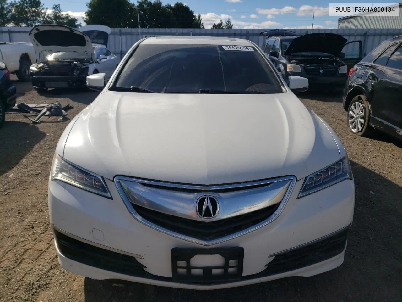 2017 Acura Tlx VIN: 19UUB1F36HA800134 Lot: 76475914