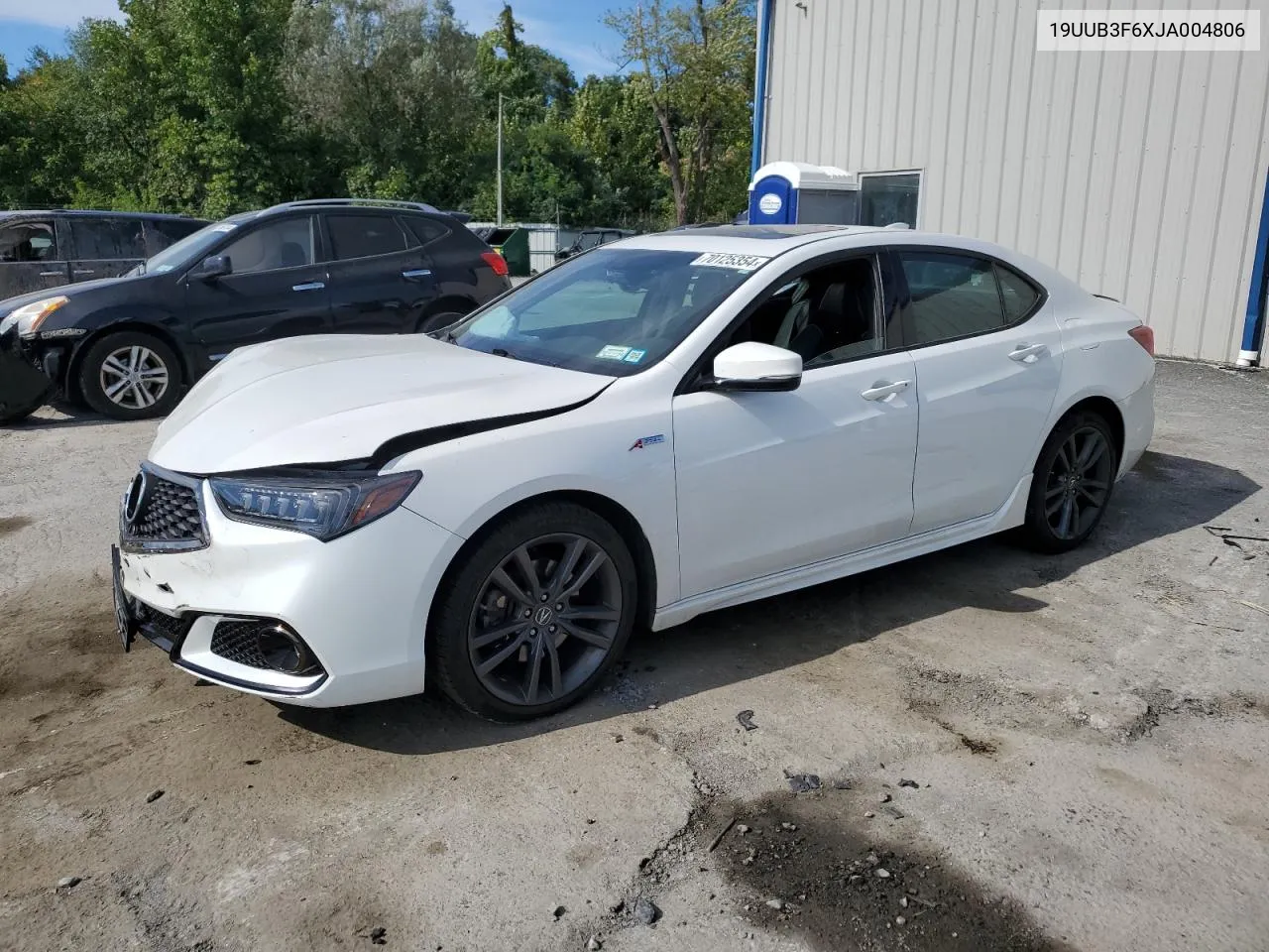 2018 Acura Tlx Tech+A VIN: 19UUB3F6XJA004806 Lot: 70125354