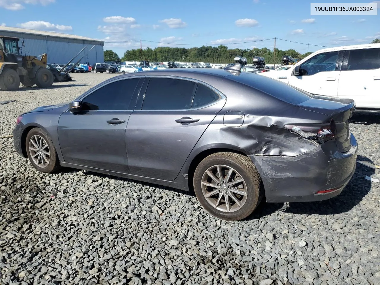 2018 Acura Tlx VIN: 19UUB1F36JA003324 Lot: 71077214