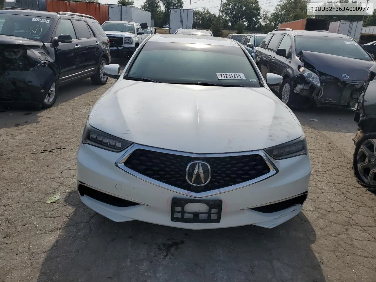 2018 Acura Tlx VIN: 19UUB2F36JA000977 Lot: 71234214