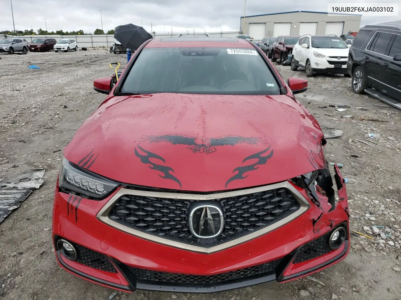 2018 Acura Tlx Tech+A VIN: 19UUB2F6XJA003102 Lot: 72043884