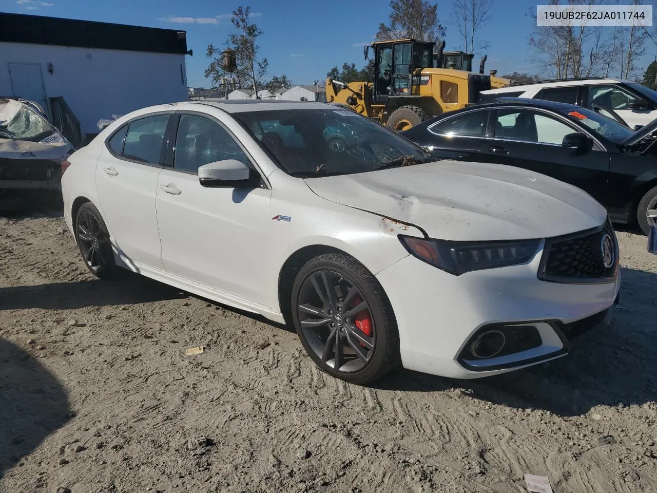 2018 Acura Tlx Tech+A VIN: 19UUB2F62JA011744 Lot: 77010374