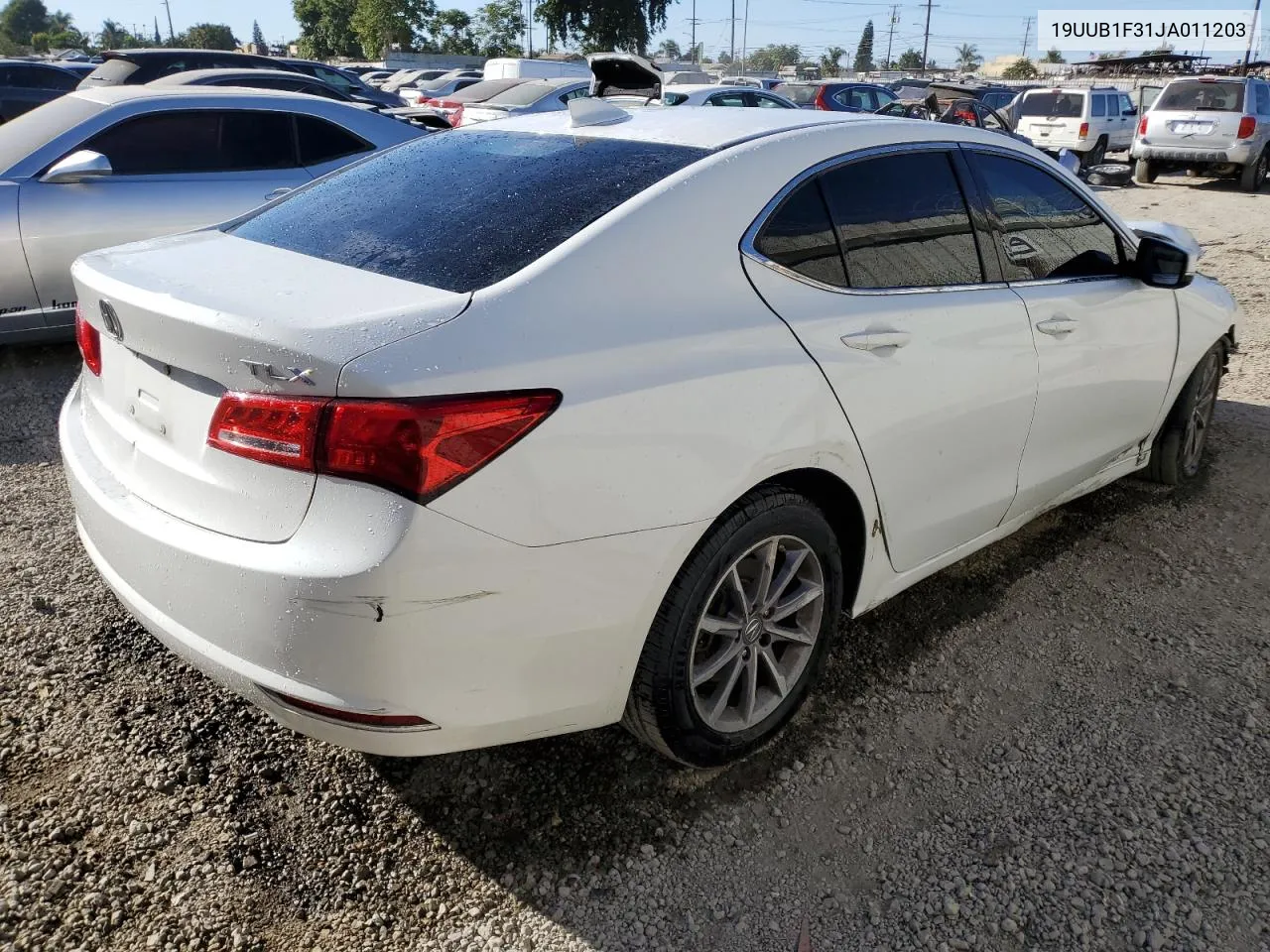 2018 Acura Tlx VIN: 19UUB1F31JA011203 Lot: 77018004