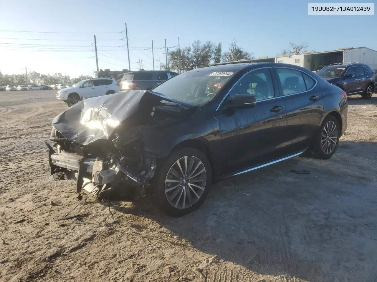 2018 Acura Tlx Advance VIN: 19UUB2F71JA012439 Lot: 77595884