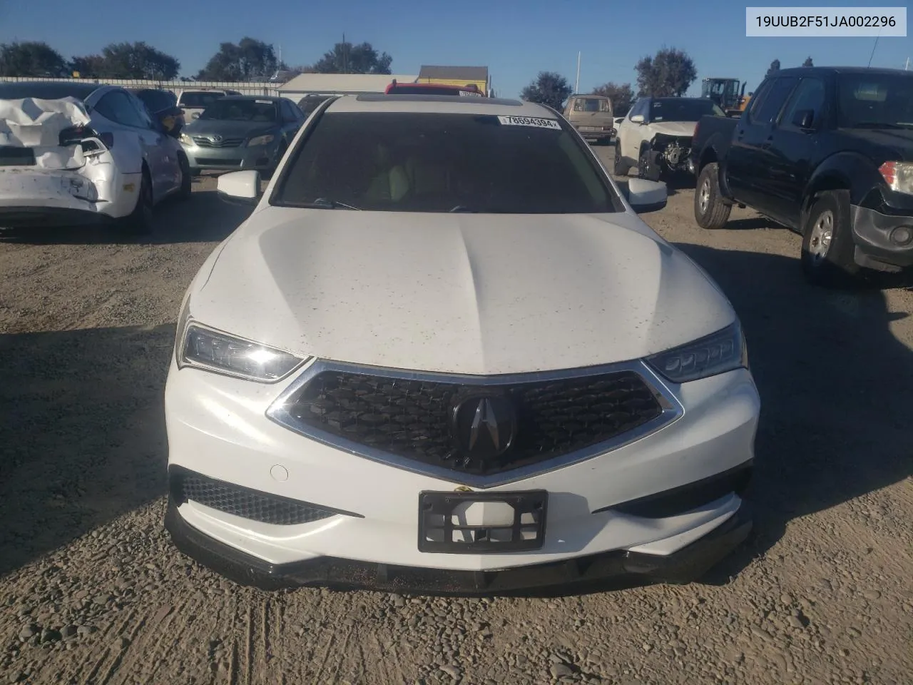 2018 Acura Tlx Tech VIN: 19UUB2F51JA002296 Lot: 78694394