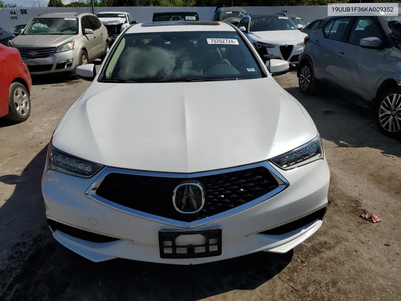 2019 Acura Tlx VIN: 19UUB1F36KA009352 Lot: 70202724