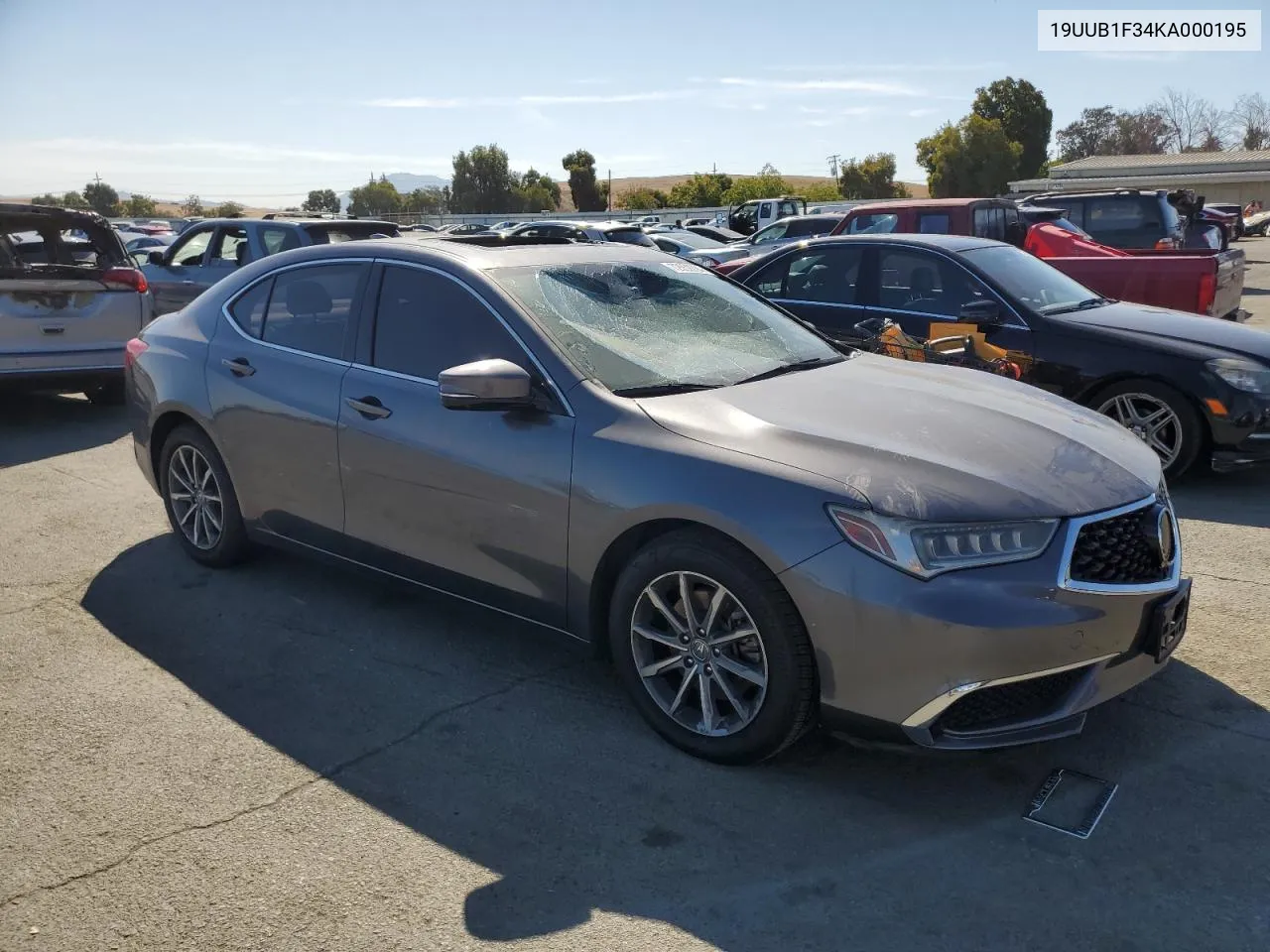 2019 Acura Tlx VIN: 19UUB1F34KA000195 Lot: 72552094