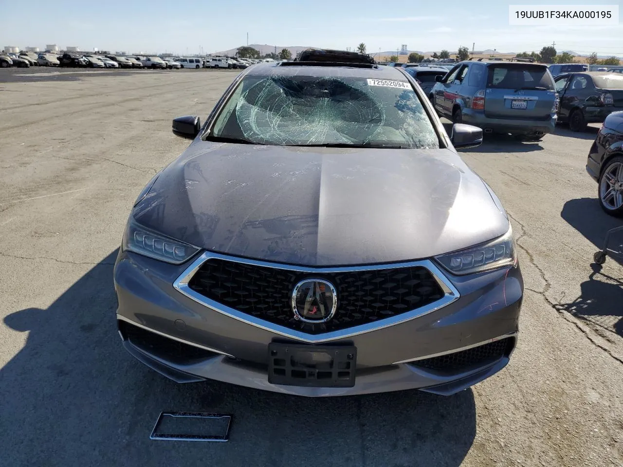 2019 Acura Tlx VIN: 19UUB1F34KA000195 Lot: 72552094