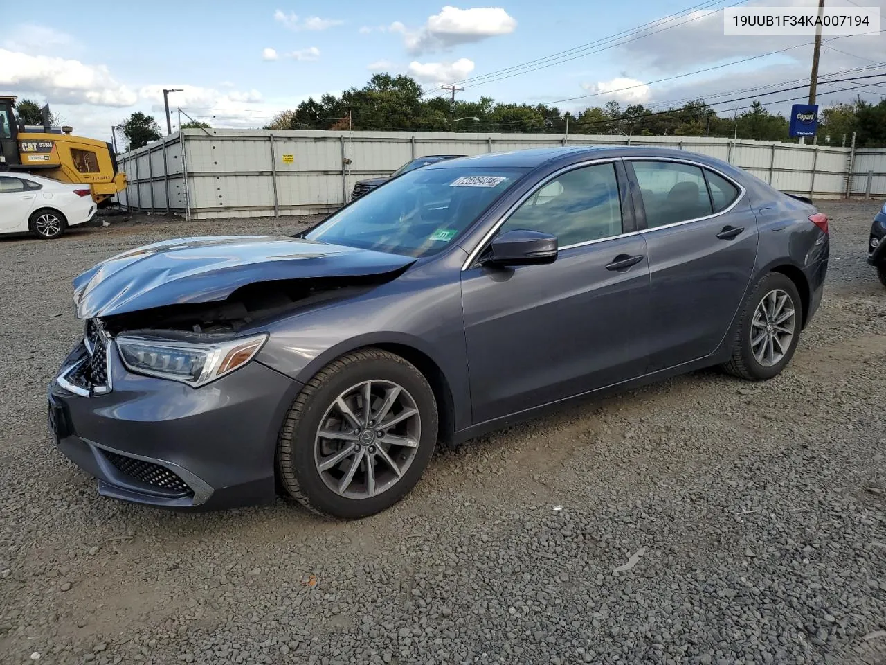 2019 Acura Tlx VIN: 19UUB1F34KA007194 Lot: 72596404