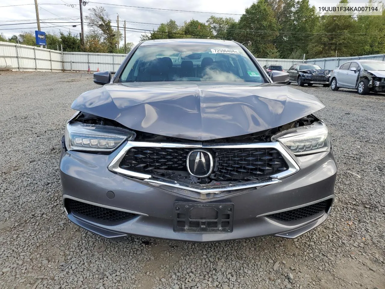 2019 Acura Tlx VIN: 19UUB1F34KA007194 Lot: 72596404