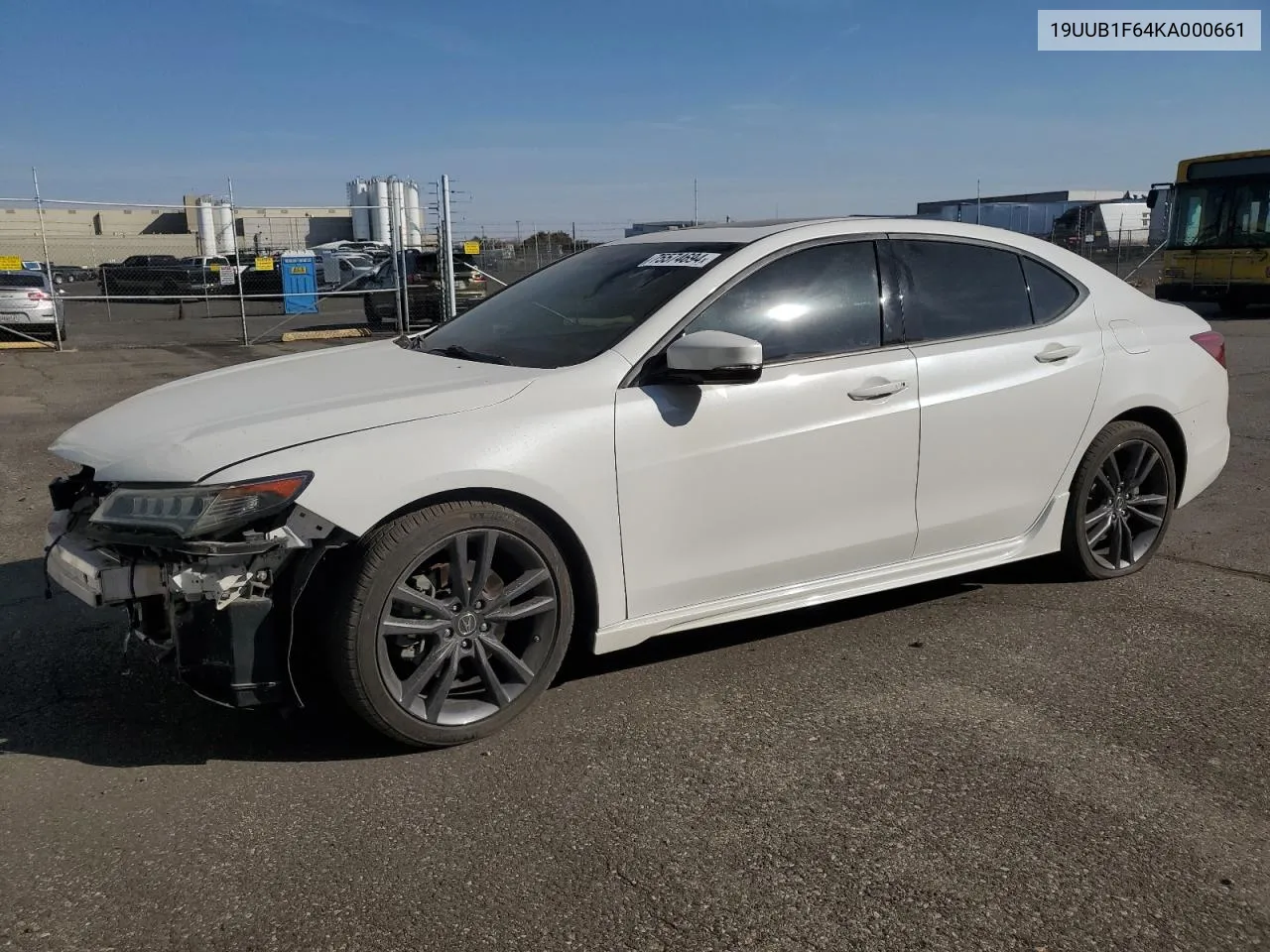 2019 Acura Tlx Technology VIN: 19UUB1F64KA000661 Lot: 75574694