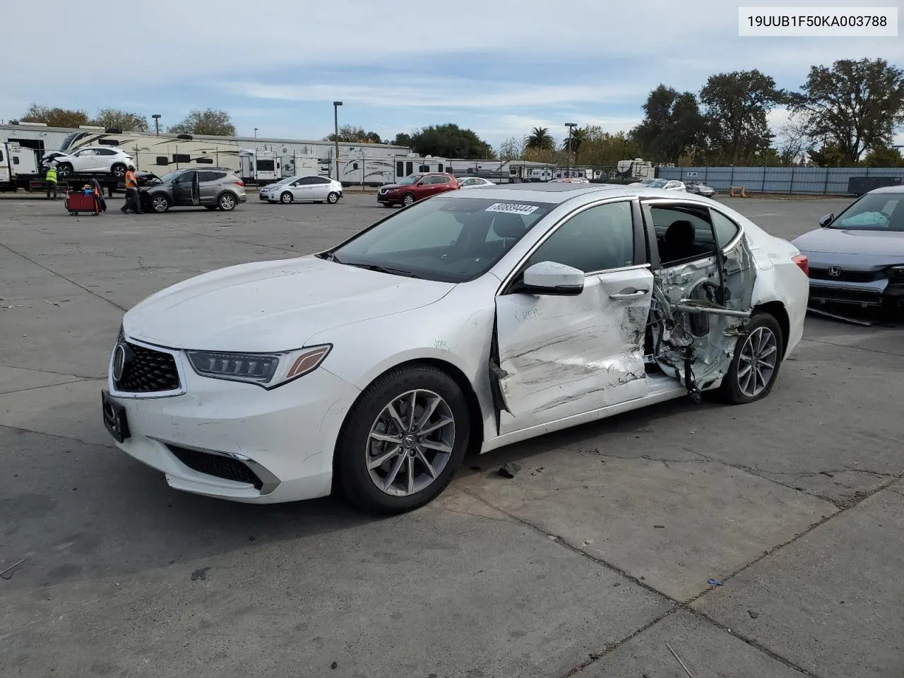 2019 Acura Tlx Technology VIN: 19UUB1F50KA003788 Lot: 80889444