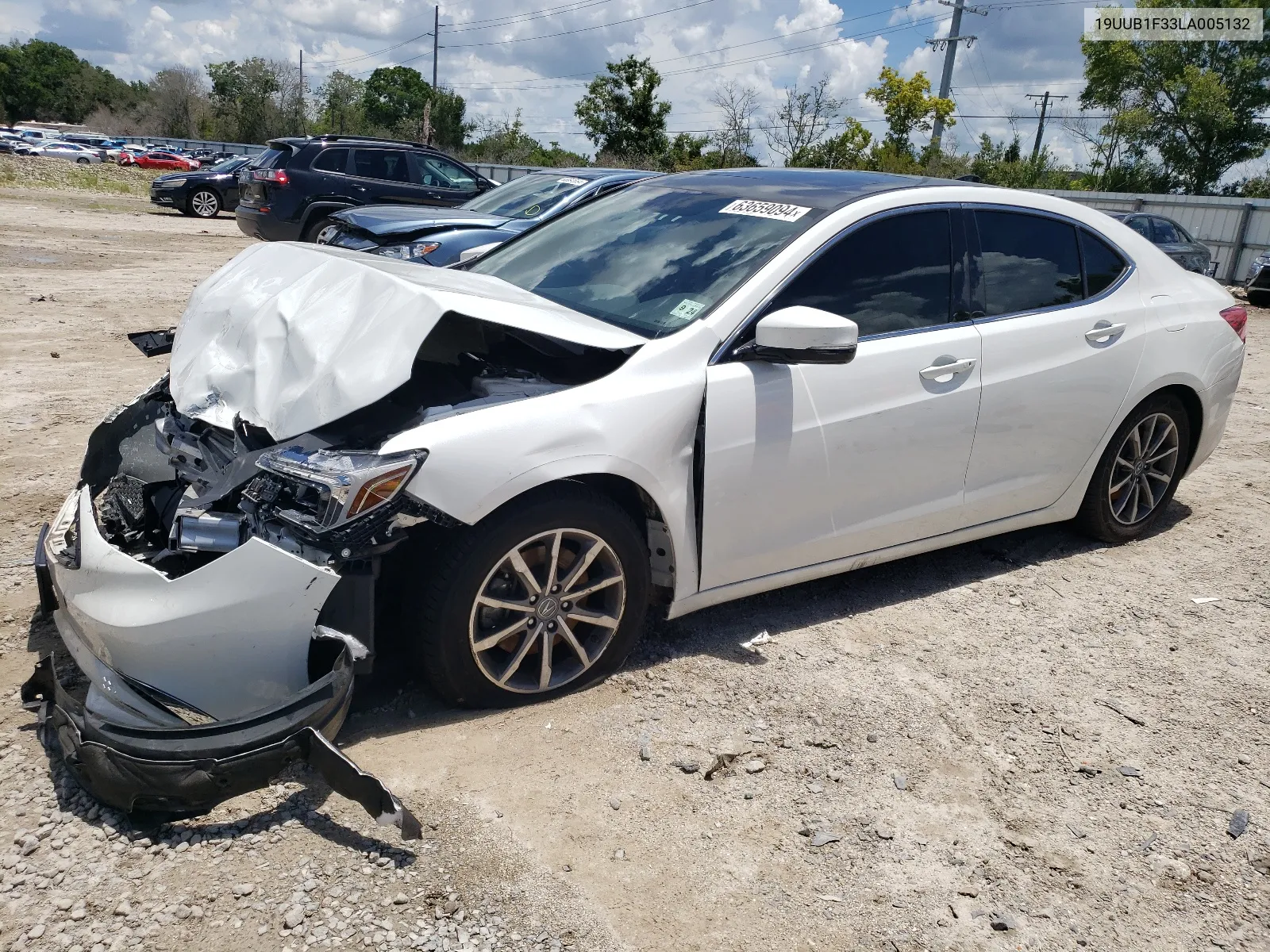 2020 Acura Tlx VIN: 19UUB1F33LA005132 Lot: 63659094