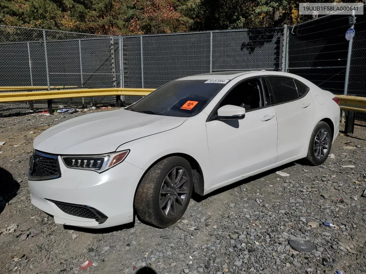 2020 Acura Tlx Technology VIN: 19UUB1F58LA000641 Lot: 76187004