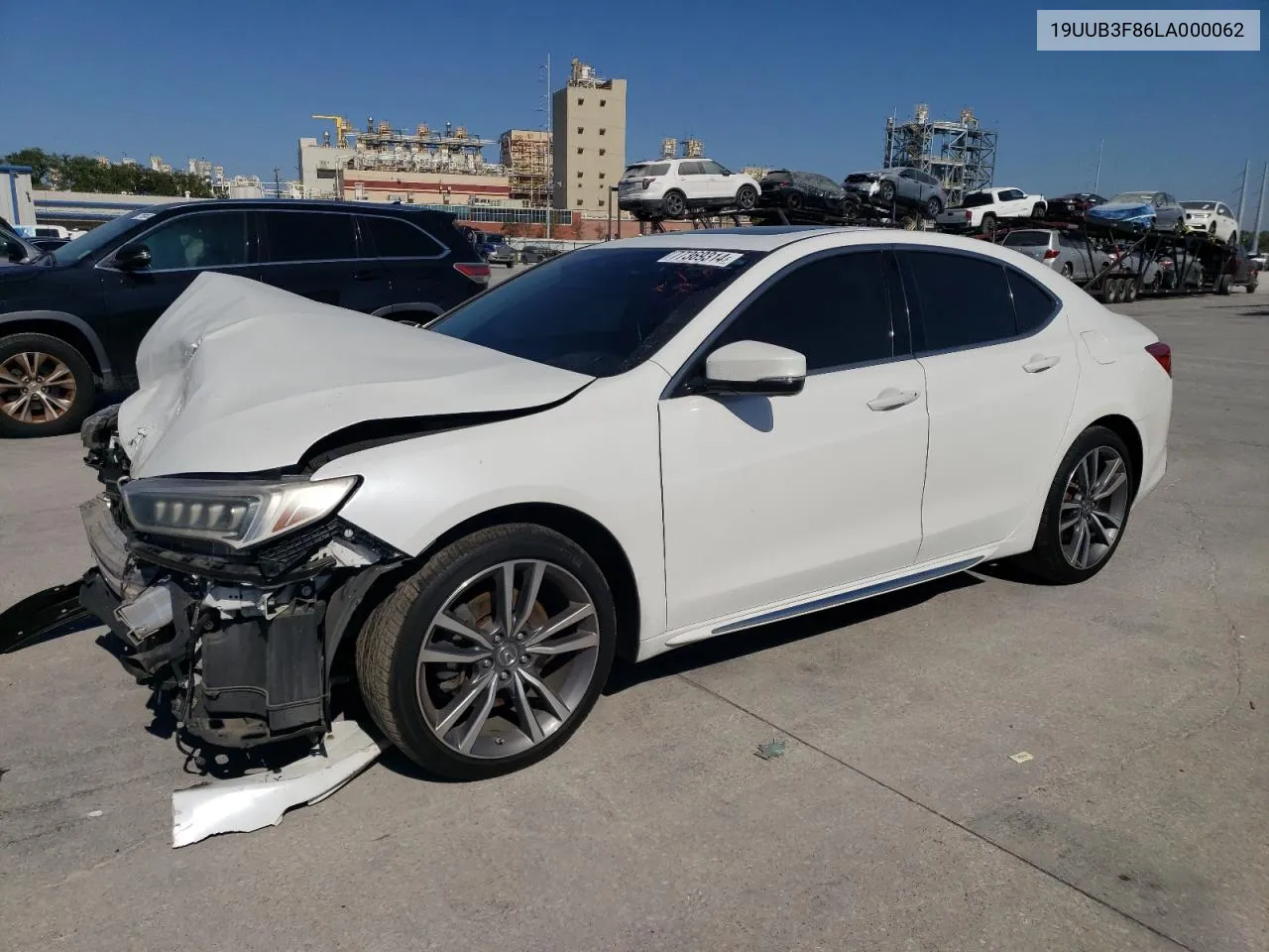 2020 Acura Tlx Advance VIN: 19UUB3F86LA000062 Lot: 77369314