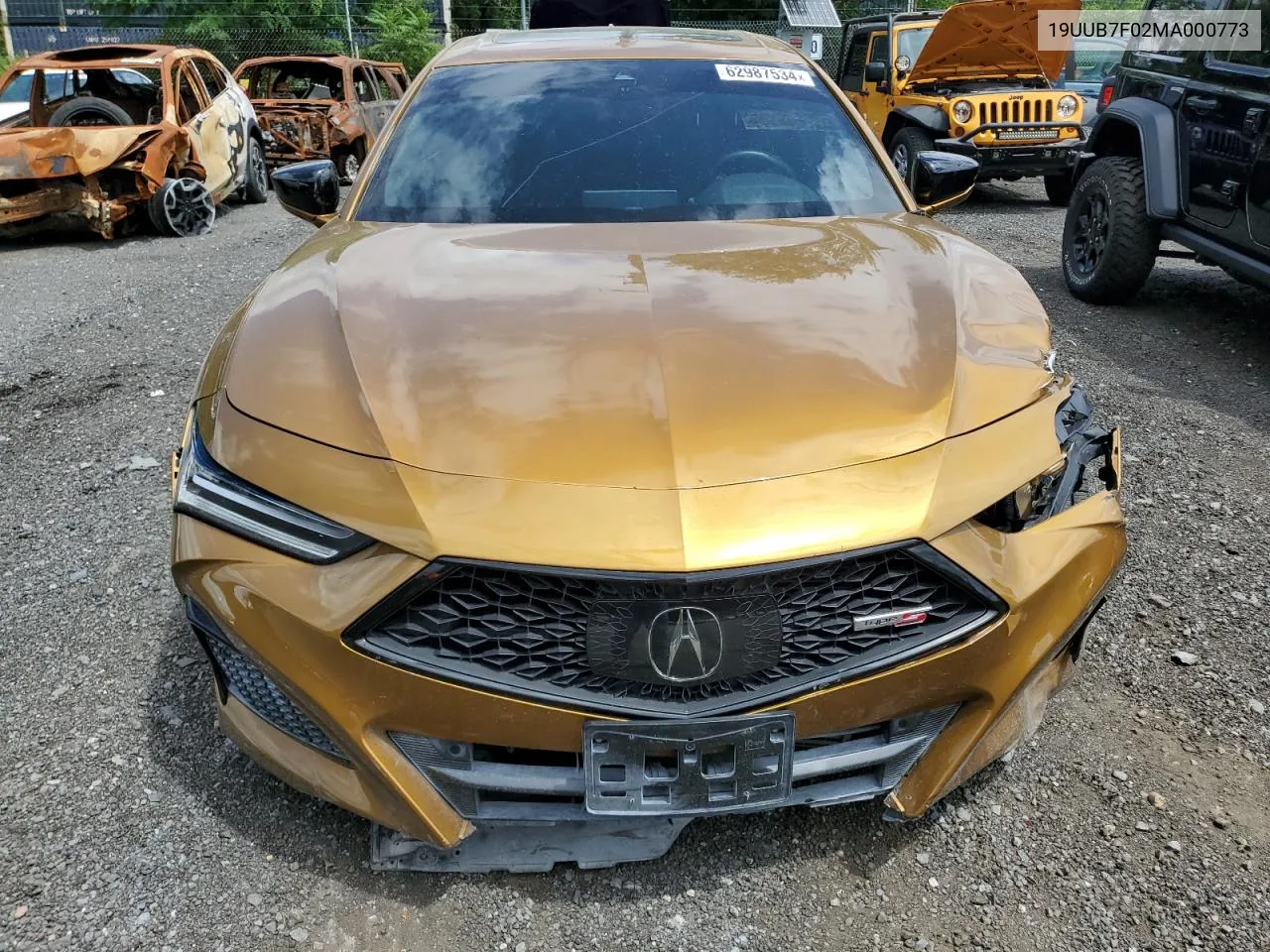 2021 Acura Tlx Type S VIN: 19UUB7F02MA000773 Lot: 62987534