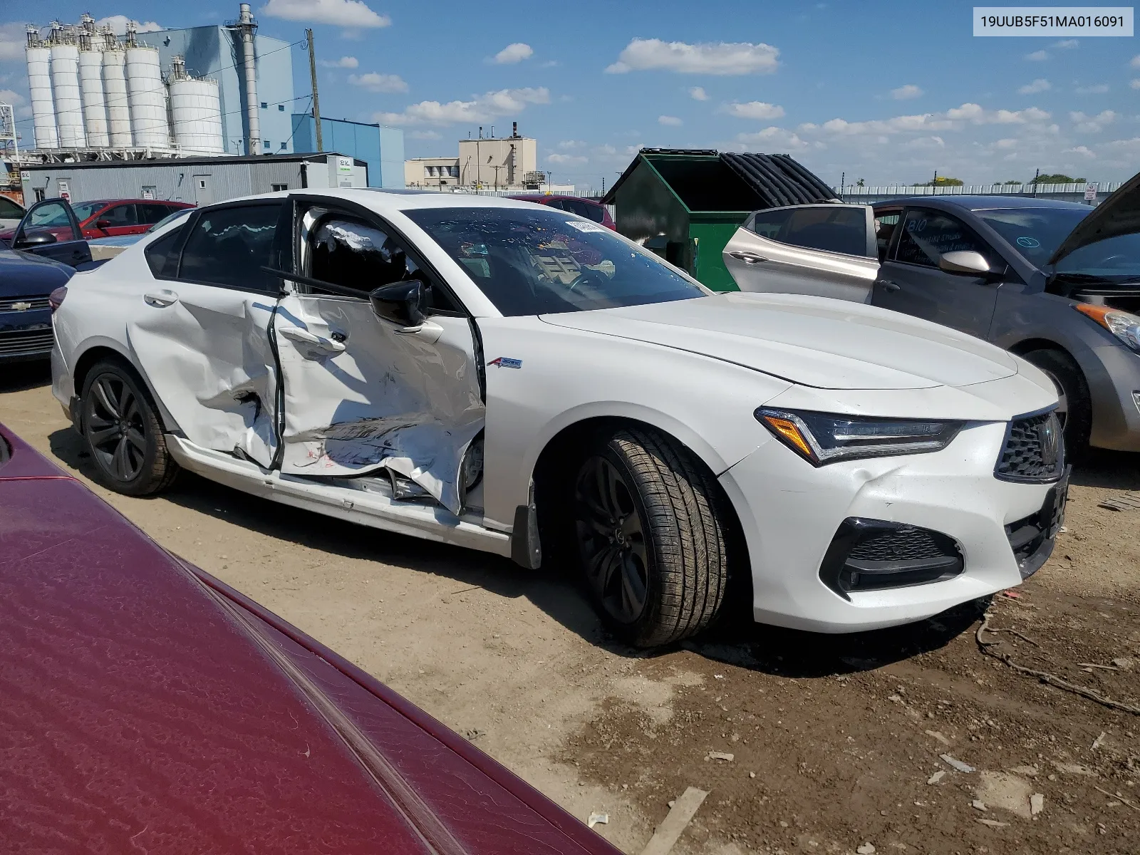 2021 Acura Tlx Tech A VIN: 19UUB5F51MA016091 Lot: 63460954