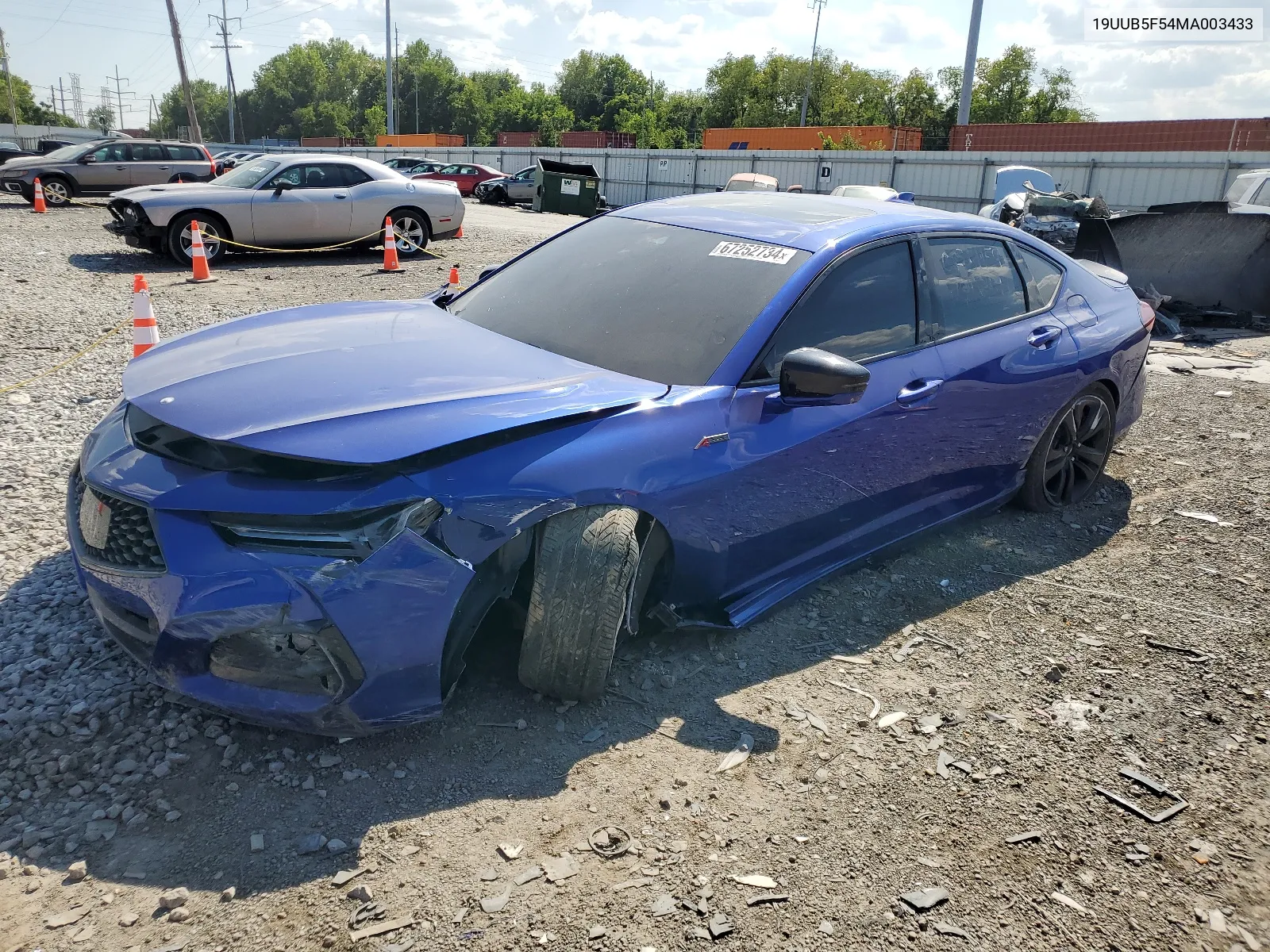 2021 Acura Tlx Tech A VIN: 19UUB5F54MA003433 Lot: 67252734