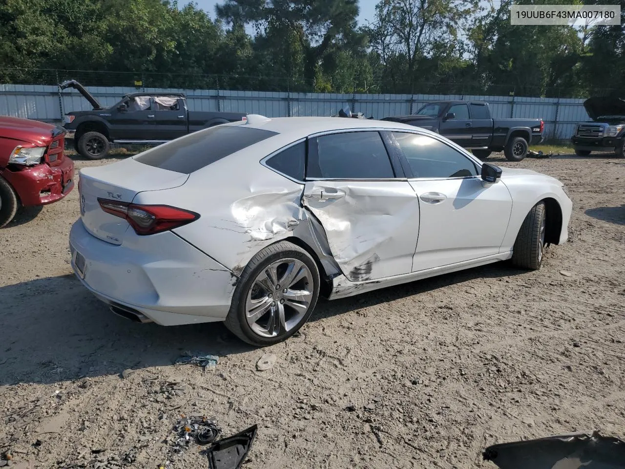 2021 Acura Tlx Technology VIN: 19UUB6F43MA007180 Lot: 69319204