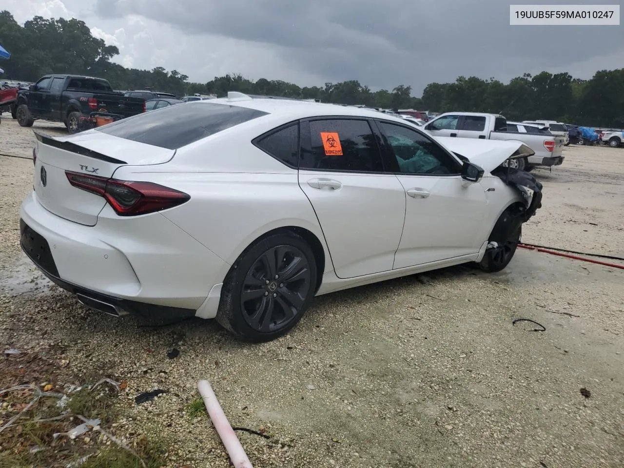 2021 Acura Tlx Tech A VIN: 19UUB5F59MA010247 Lot: 70041094