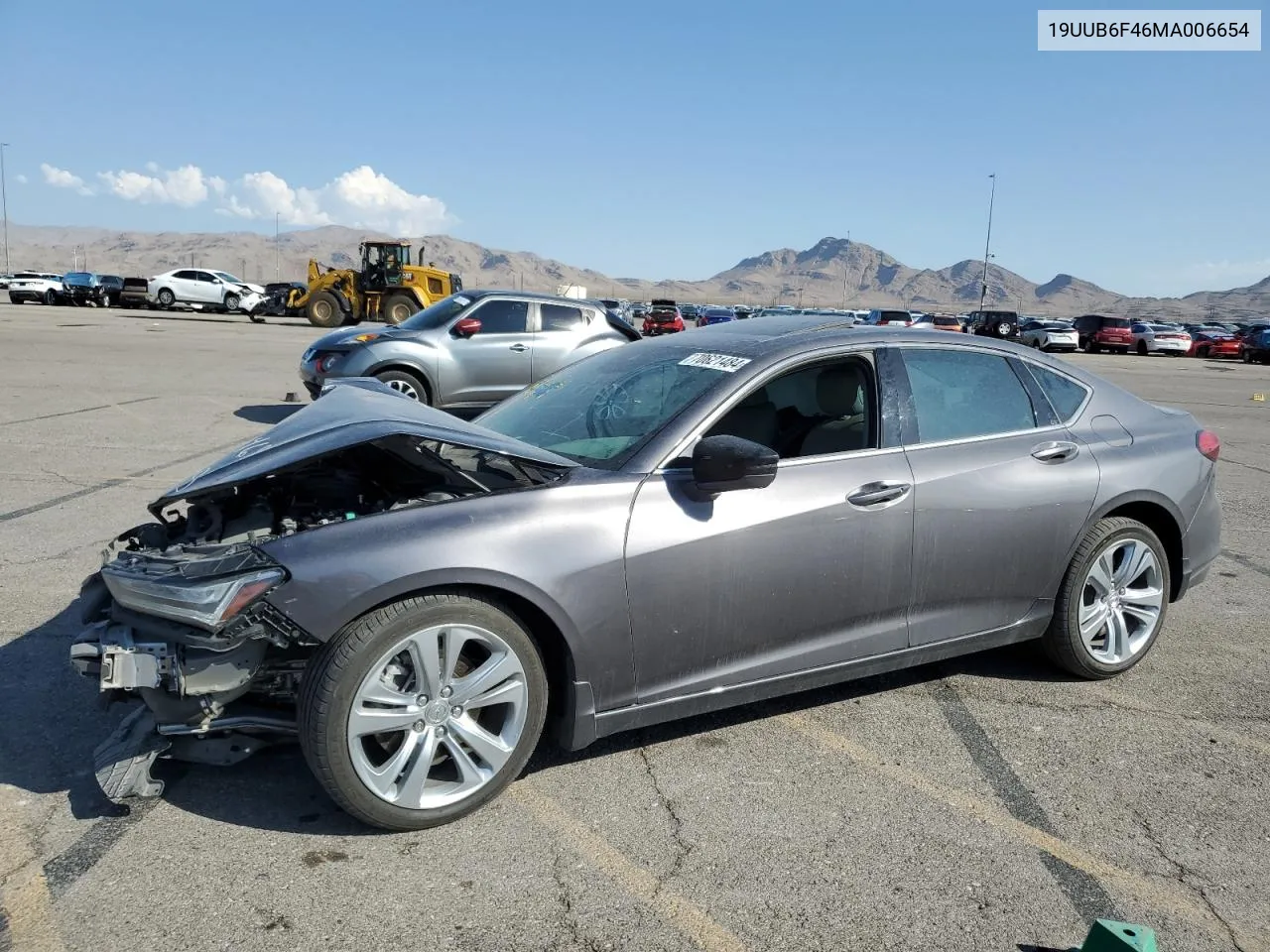 2021 Acura Tlx Technology VIN: 19UUB6F46MA006654 Lot: 70621484