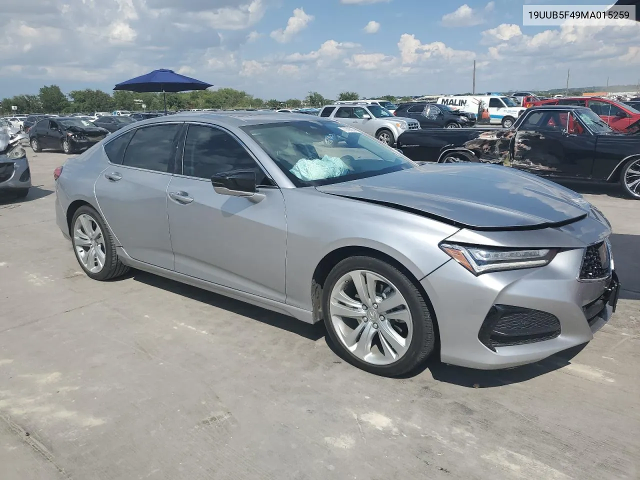 2021 Acura Tlx Technology VIN: 19UUB5F49MA015259 Lot: 70728854