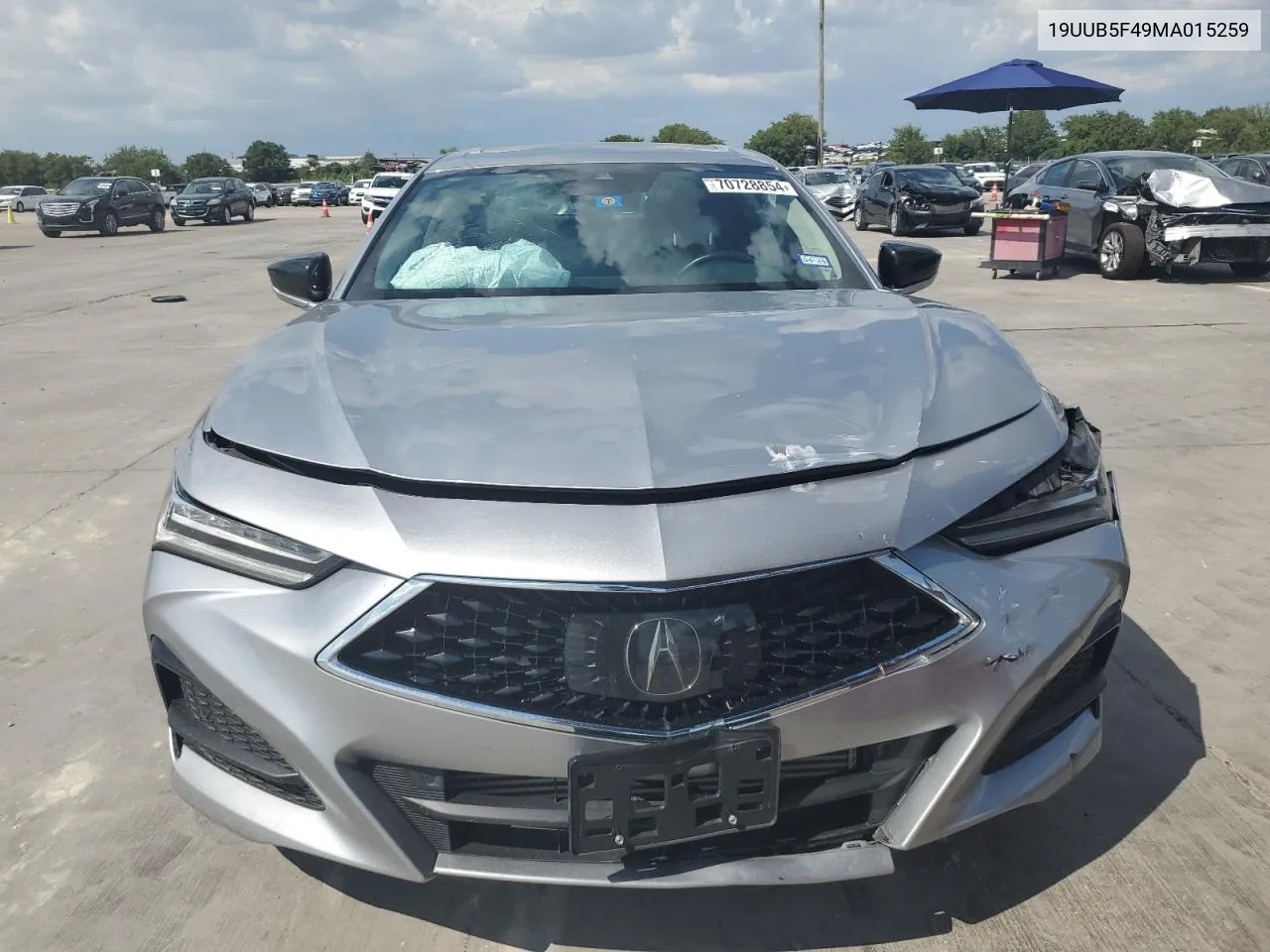 2021 Acura Tlx Technology VIN: 19UUB5F49MA015259 Lot: 70728854