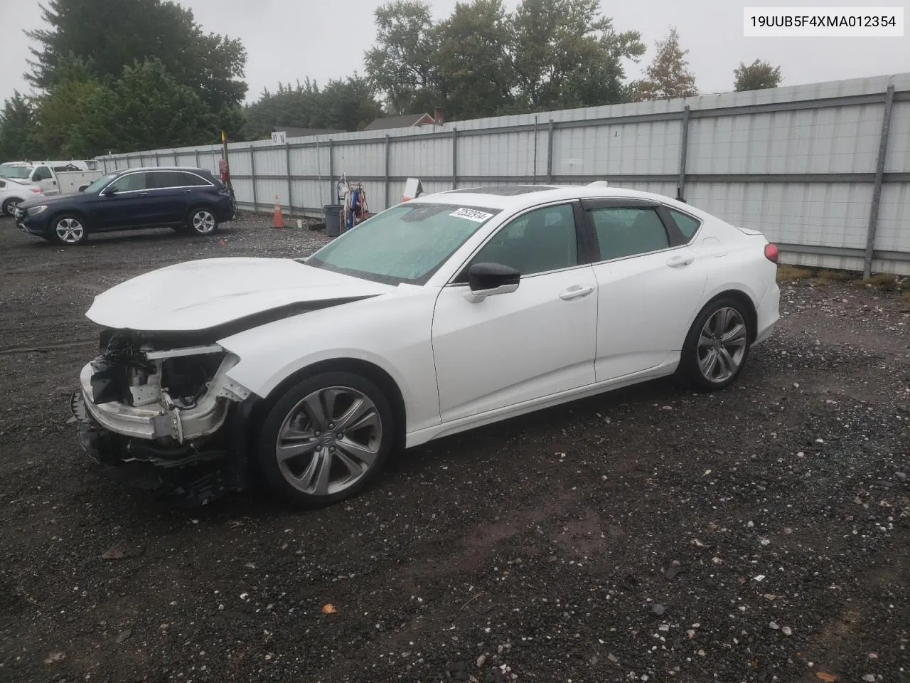 2021 Acura Tlx Technology VIN: 19UUB5F4XMA012354 Lot: 72532914