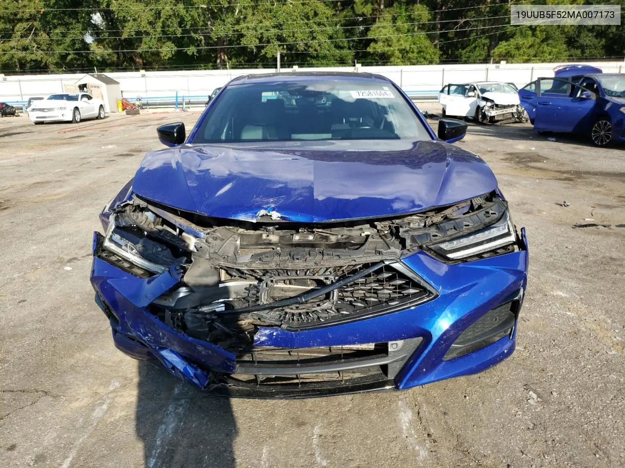 2021 Acura Tlx Tech A VIN: 19UUB5F52MA007173 Lot: 72581604