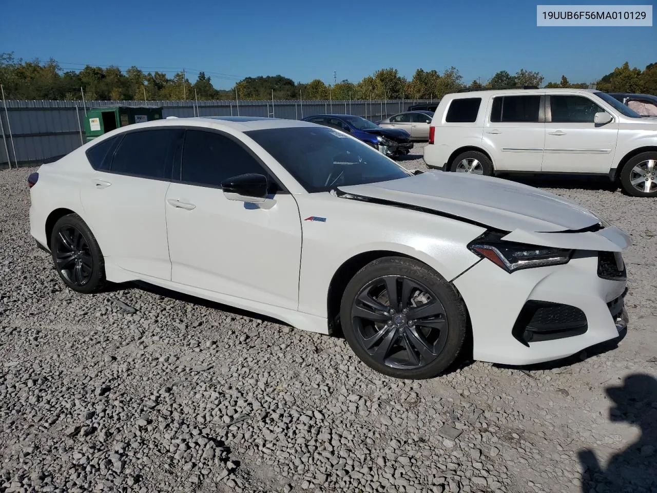 2021 Acura Tlx Tech A VIN: 19UUB6F56MA010129 Lot: 75434254