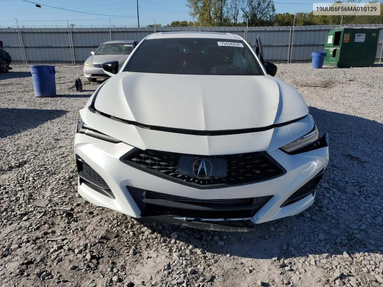 2021 Acura Tlx Tech A VIN: 19UUB6F56MA010129 Lot: 75434254