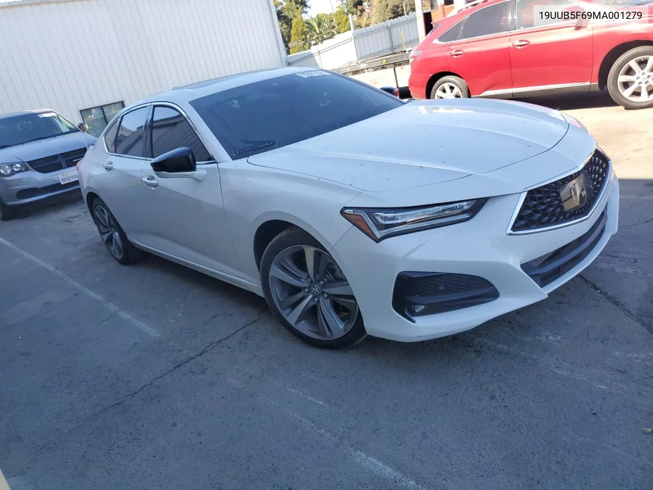 2021 Acura Tlx Advance VIN: 19UUB5F69MA001279 Lot: 75921504