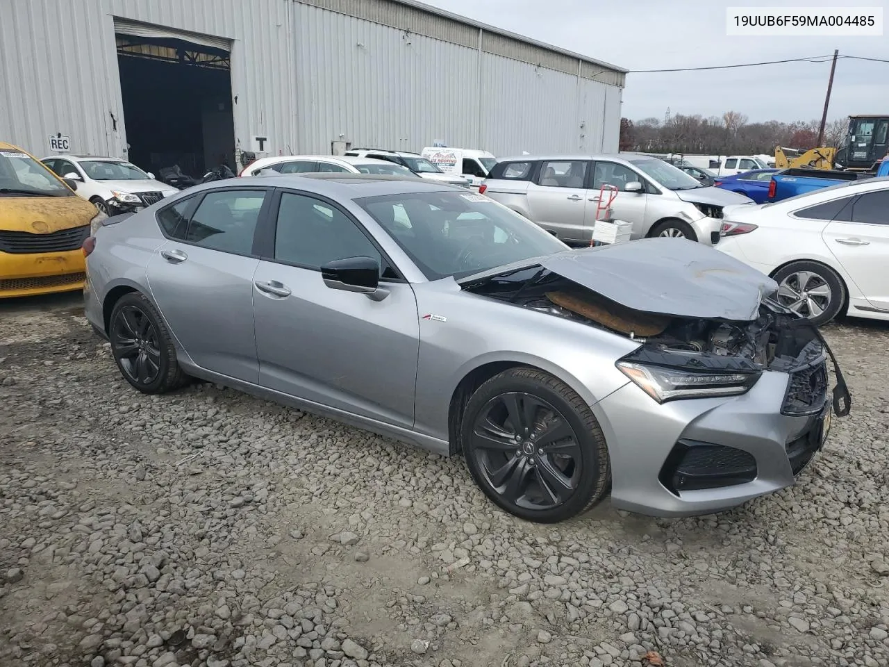 2021 Acura Tlx Tech A VIN: 19UUB6F59MA004485 Lot: 76975844