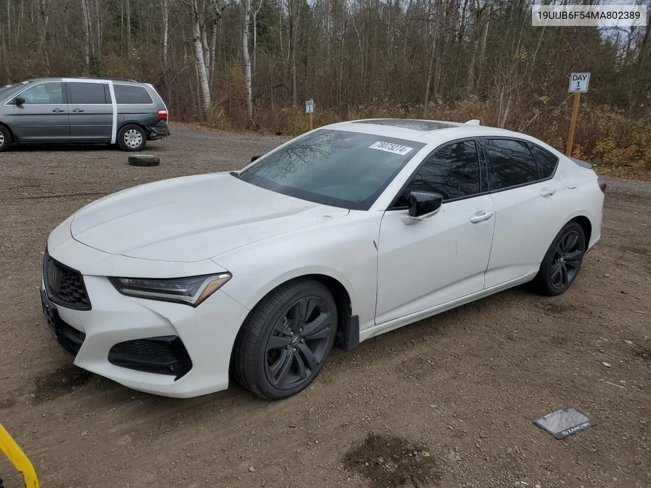 2021 Acura Tlx Tech A VIN: 19UUB6F54MA802389 Lot: 78075274