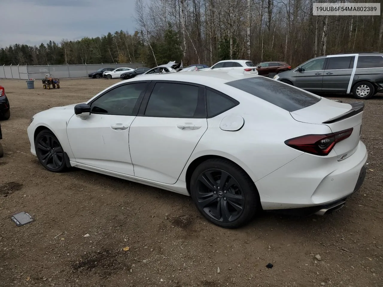 2021 Acura Tlx Tech A VIN: 19UUB6F54MA802389 Lot: 78075274