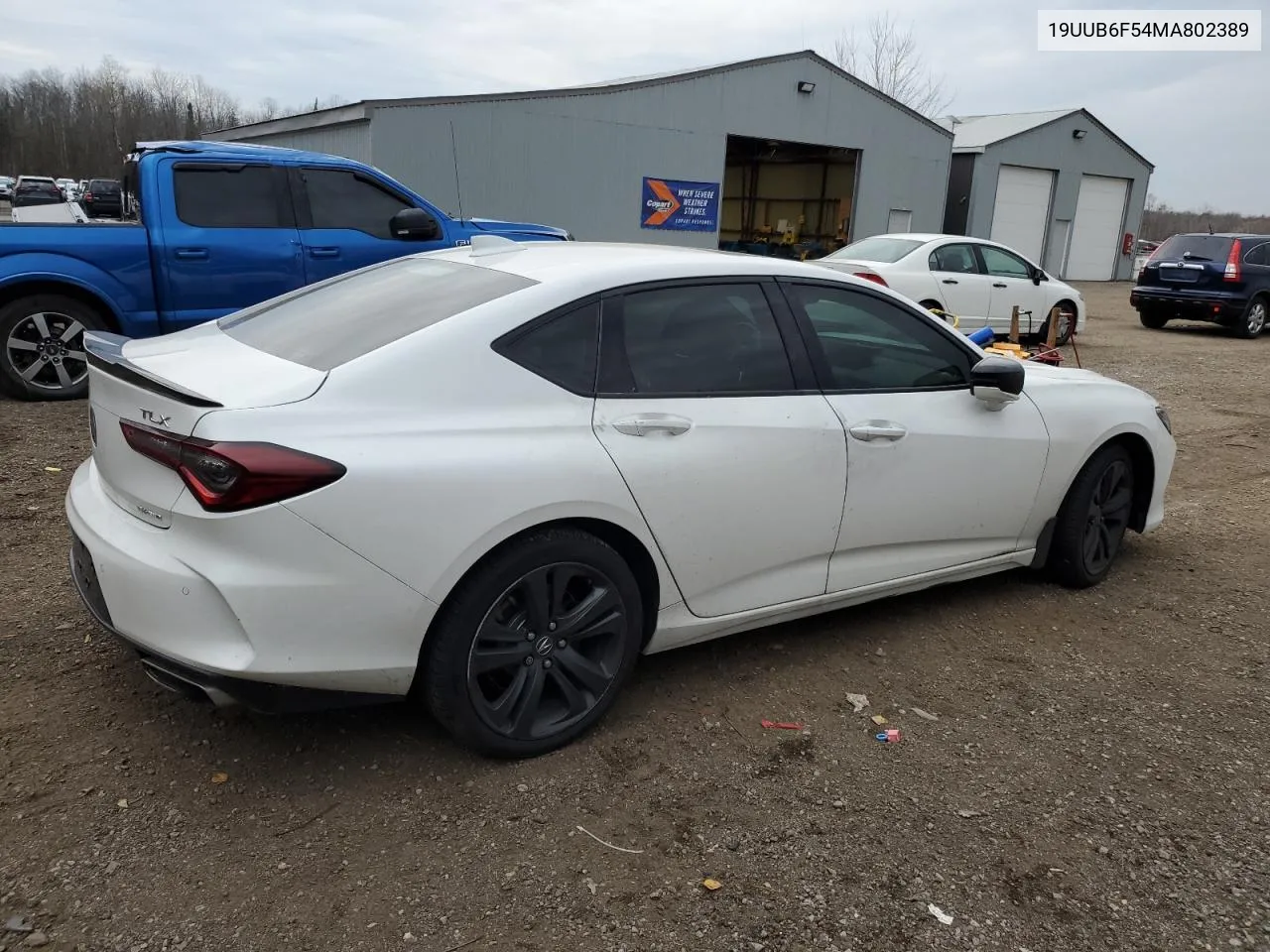 2021 Acura Tlx Tech A VIN: 19UUB6F54MA802389 Lot: 78075274