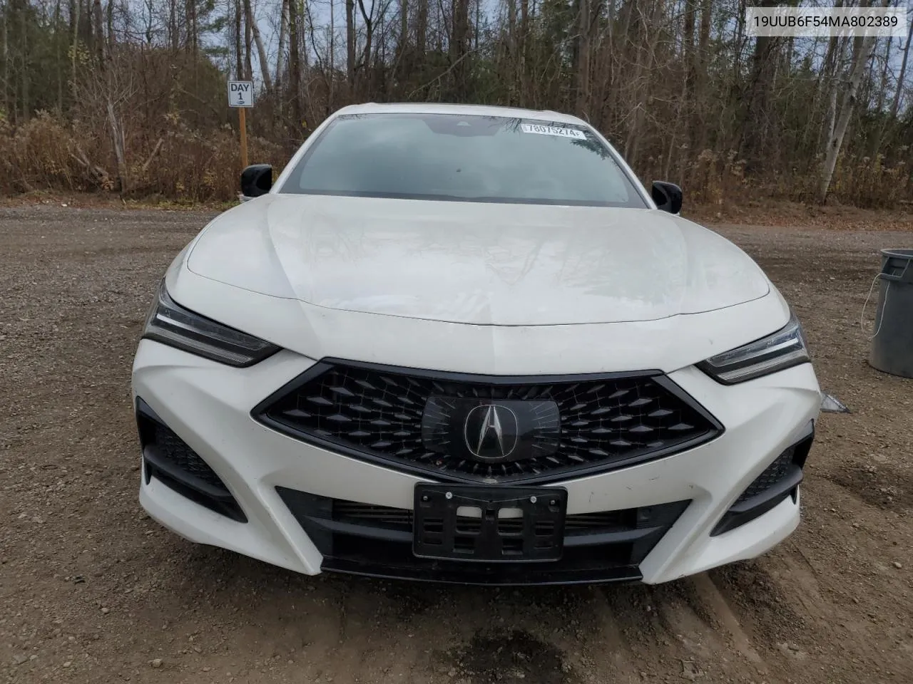 2021 Acura Tlx Tech A VIN: 19UUB6F54MA802389 Lot: 78075274