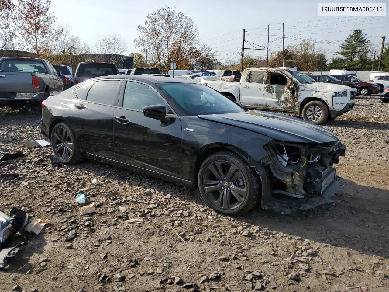 2021 Acura Tlx Tech A VIN: 19UUB5F58MA006416 Lot: 78248444