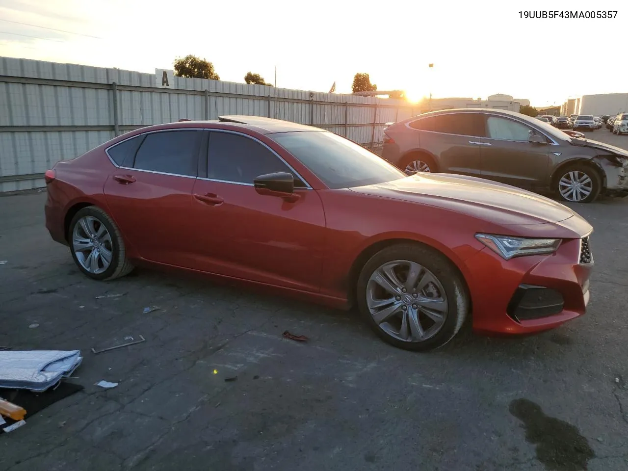 2021 Acura Tlx Technology VIN: 19UUB5F43MA005357 Lot: 78617644