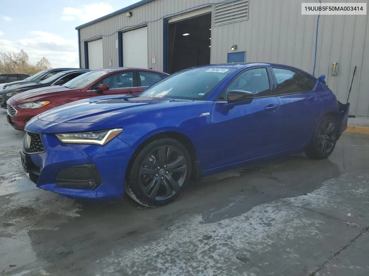 2021 Acura Tlx Tech A VIN: 19UUB5F50MA003414 Lot: 78656274